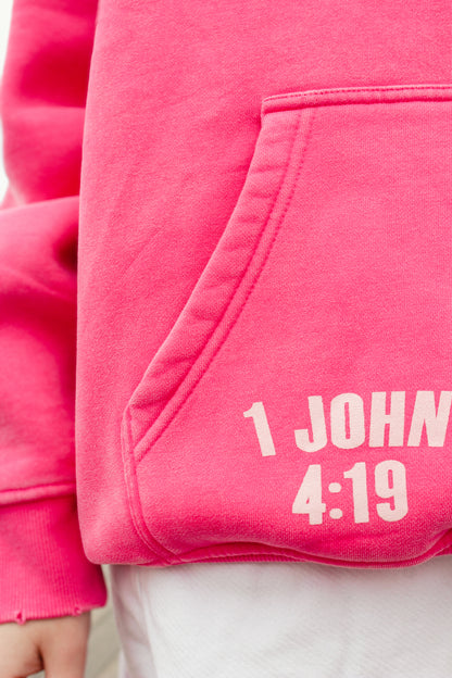 Dark Pink Oversized Hoodie