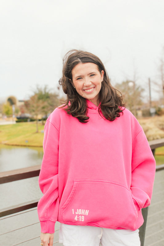 Dark Pink Oversized Hoodie