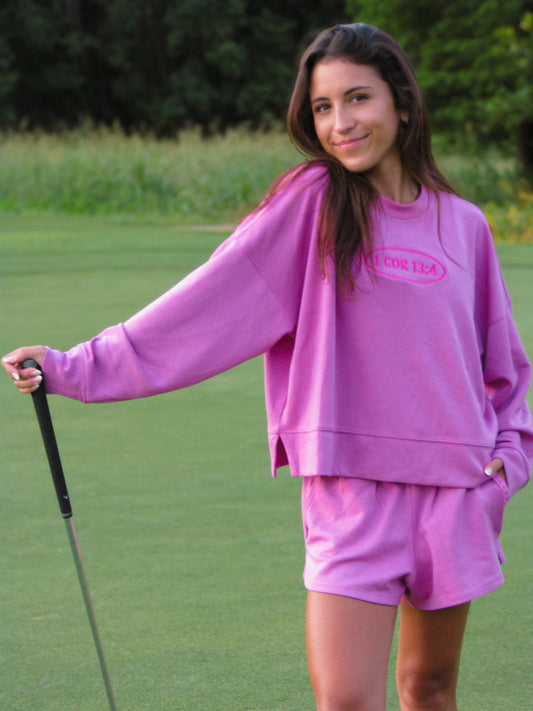 1 Corinthians 13:4 Shorts in Pink